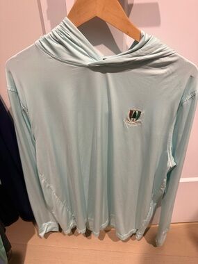 Pine Valley golf club Large Light Aqua Johnnie-O Hoodie . New without tags